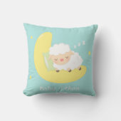 Niedliches Schlafenbaby-Lamm scherzt Kissen (Vorderseite)