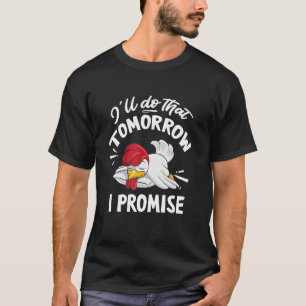 Niedliches Schlafhühnchen Grafische Frauen Männer T-Shirt