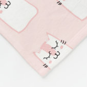 Niedliches Schlafkatzenmuster Fleecedecke (Ecke)