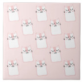 Niedliches Schlafkatzenmuster Fliese (Vorderseite)