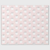 Niedliches Schlafkatzenmuster Geschenkpapier (Flach)