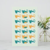 Niedliches Schlafkatzenmuster III (Stehend Vorderseite)