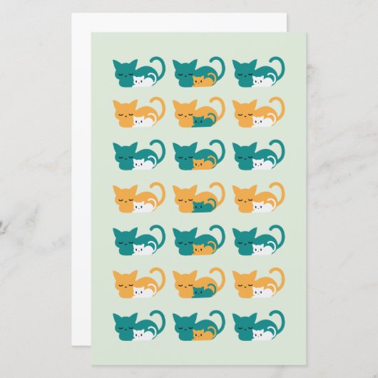 Niedliches Schlafkatzenmuster III (Vorne/Hinten)