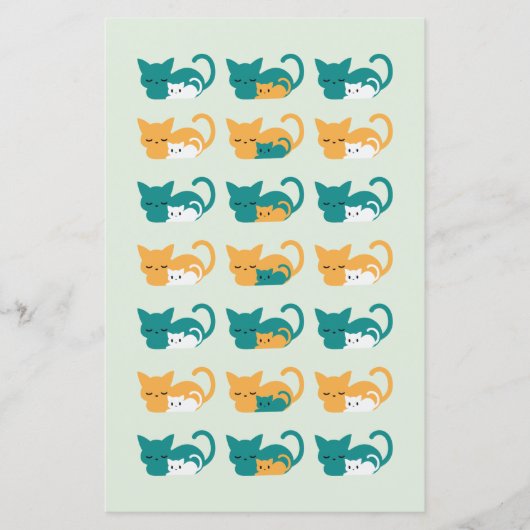 Niedliches Schlafkatzenmuster III (Vorderseite)