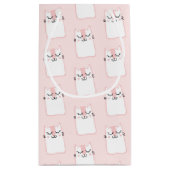 Niedliches Schlafkatzenmuster Kleine Geschenktüte (Rückseite)