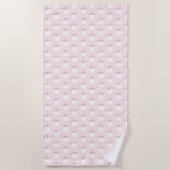 Niedliches Schlafkatzenmuster Strandtuch (Vorderseite)