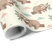 Niedliches Schlaflattermuster Geschenkpapier (Rolleneckpunkt)