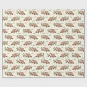 Niedliches Schlaflattermuster Geschenkpapier (Flach)