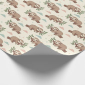 Niedliches Schlaflattermuster Geschenkpapier (Ecke)