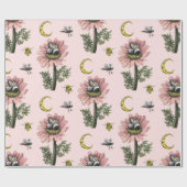 Niedliches Schlafmuster Panda Bären Faial Blumenmu Geschenkpapier (Flach)