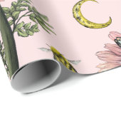 Niedliches Schlafmuster Panda Bären Faial Blumenmu Geschenkpapier (Rolleneckpunkt)