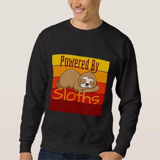 Niedliches Schlafsack-Nickerchen mit Powered Sloth Sweatshirt (Vorderseite)