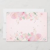 Niedliches Schlafsessel Blume Babydusche Einladung (Rückseite)