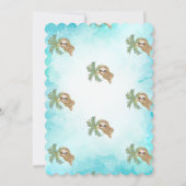 Niedliches Schlafsessel Tropical Baby Dusche Einladung (Rückseite)