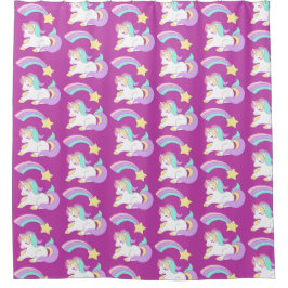 Niedliches Schlafunkorr mit farbenfroher Shooting Duschvorhang