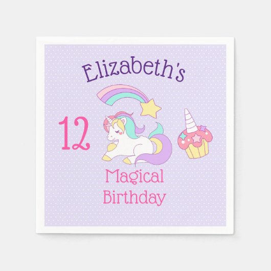 Niedliches Schlafunkorr mit farbenfroher Shooting  Serviette (Vorderseite)