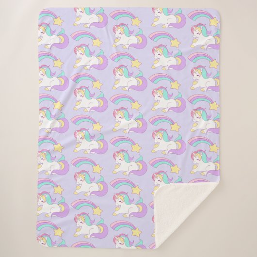 Niedliches Schlafunkorr mit farbenfroher Shooting Sherpadecke (Vorderseite)