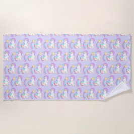 Niedliches Schlafunkorr mit farbenfroher Shooting Strandtuch