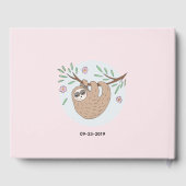 Niedliches Schlafzimmertuch Tier- und Namensdusche Gästebuch (Rückseite)