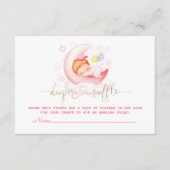 Niedliches Schlampenmädchen über dem Mond Begleitkarte (Vorderseite)