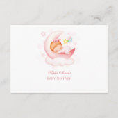 Niedliches Schlampenmädchen über dem Mond Begleitkarte (Rückseite)