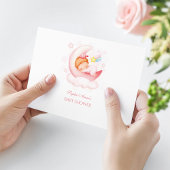 Niedliches Schlampenmädchen über dem Mond Begleitkarte