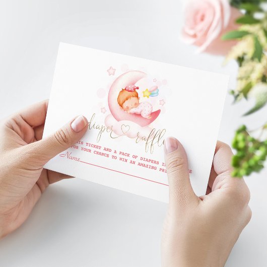 Niedliches Schlampenmädchen über dem Mond Begleitkarte