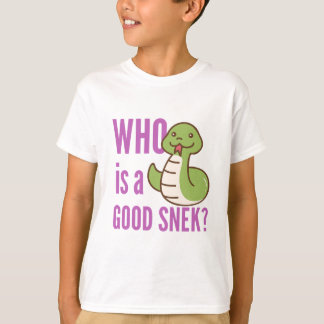Niedliches Schlangenkids-Shirt - "Wer ist ein gute T-Shirt