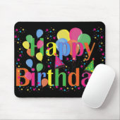 Niedliches schlichtes bunt fröhliches Geburtstag Mousepad (Mit Mouse)