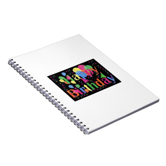 Niedliches schlichtes bunt fröhliches Geburtstag Notizblock (Rechte Seite)