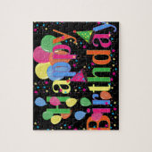 Niedliches schlichtes bunt fröhliches Geburtstag Puzzle (Vertikal)