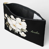 Niedliches, schlichtes Schwarz mit Blume Zubehörtasche (Offen)