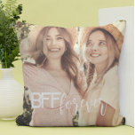 Niedliches, schlichtes, stilvolles Foto Kissen<br><div class="desc">Moderne beste Freunde für immer BESTE FREUNDIN Foto Kissen Kissen. Füge einfach deinen besten Schuss hinzu!</div>