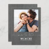 Niedliches schlichtes und elegantes Save the Date (Vorne/Hinten)