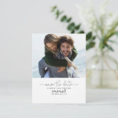 Niedliches schlichtes und elegantes Save the Date  (Stehend Vorderseite)