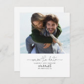 Niedliches schlichtes und elegantes Save the Date  (Vorne/Hinten)