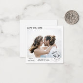 Niedliches schlichtes und elegantes Save the Date Mitteilungskarte (Vorderseite/Rückseite Beispiel)