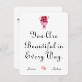 niedliches, schlichtes Valentin, Sweet for Couple Mitteilungskarte (Vorne/Hinten)