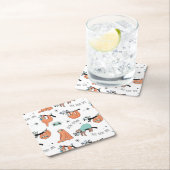 Niedliches Schlitzmuster Rechteckiger Pappuntersetzer (Vor Ort)