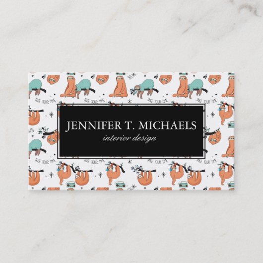 Niedliches Schlitzmuster Visitenkarte (Vorderseite)