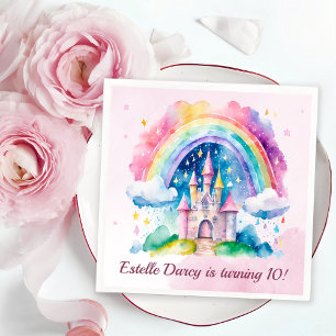 Niedliches Schloss Girls Geburtstag Serviette