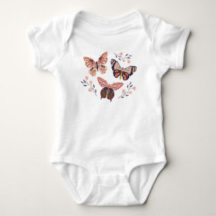 Niedliches Schmetterling Baby Strampler
