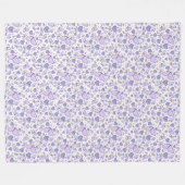 Niedliches Schmetterlingsästhetisches Lila Thema Fleecedecke (Vorderseite (Horizontal))