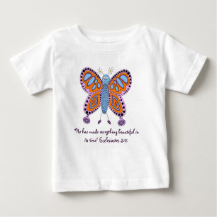 Niedliches Schmetterlingsdesign Ecclesiastes Bibel Baby T-shirt