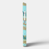 Niedliches Schmetterlingsmuster auf blauem Hinterg Case-Mate iPhone Hülle (Rückseite / Links)