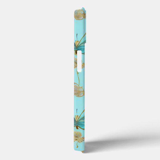 Niedliches Schmetterlingsmuster auf blauem Hinterg Case-Mate iPhone Hülle (Rückseite / Rechts)