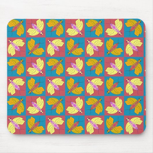 Niedliches Schmetterlingsmuster Mousepad (Vorne)