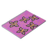 Niedliches Schmetterlingsmuster Notizblock (Linke Seite)