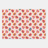 Niedliches Schmetterlingspapier im Stil der 60er J Geschenkpapier Set (Vorderseite)