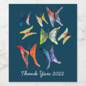 Niedliches Schmetterlingsweinetikett Weinetikett (Einzelnes Label)